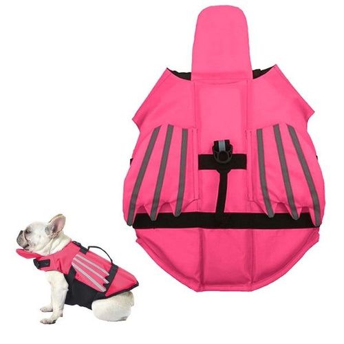 Gilet De Sauvetage Rose Élégant Avec Ailes Pour Chien ¿ Gilet De Flottaison Réglable Pour Grands Chiens, Sûr Et Confortable Pour Les Activités Aquatiques
