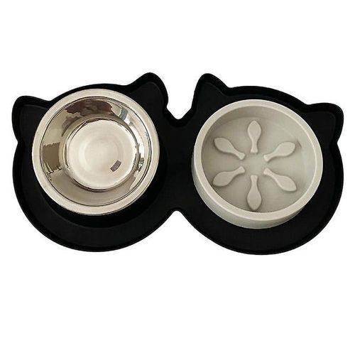 Ensemble 3 En 1 Avec Gamelle Et Bol D'eau - Acier Inoxydable, Tapis En Silicone Antidérapant, Résistant Aux Éclaboussures, Facile À Nettoyer Pour Des Habitudes Alimentaires Saines Pour Votre Chien