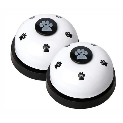 Cloches De Dressage Interactives Pour Chiens - Lot De 2 Sonnettes Durables Pour Animaux De Compagnie Avec Motif Empreinte De Patte Pour L'apprentissage De La Propreté Et La Communication