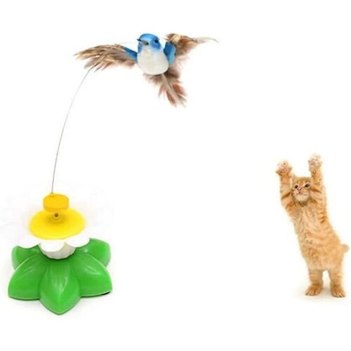 Jouet Interactif Pour Chat En Forme De Papillon Rotatif À 360° - Jeu D'intérieur Engageant Pour Les Chatons, Facile À Mettre Et À Enlever, Fonctionne Sur Piles, Amusant Et Stimulant