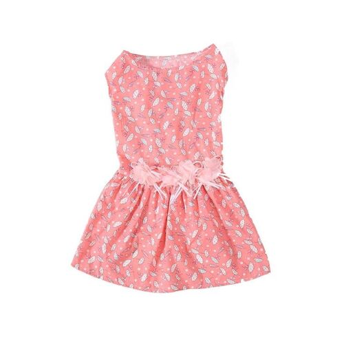 Robe Élégante Pour Chien Rose Xs - Sans Manches, Douce Et Légère Avec Noeuds Pour Chiots Élégants - Parfaite Pour Toutes Les Occasions