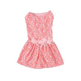 Robe Élégante Pour Chien Rose Xs - Sans Manches, Douce Et Légère Avec Noeuds Pour Chiots Élégants - Parfaite Pour Toutes Les Occasions
