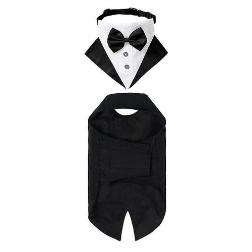 Ensemble Élégant Smoking Et Bandana Pour Chien - Parfait Pour Les Mariages, Les Fêtes Et Les Occasions Spéciales - Tenue Confortable Et Élégante Pour Animal De Compagnie