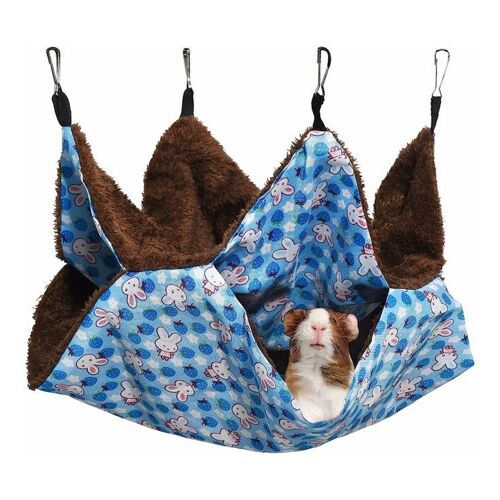 Hamac Confortable À 2 Niveaux Pour Petits Animaux - Polaire Douce, Installation Facile, Parfait Pour Les Hamsters, Les Furets Et Plus Encore