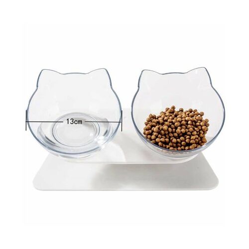 Gamelles Ergonomiques À Double Rebord Pour Chats Avec Support Antidérapant ¿ Mangeoire Écologique Pour Chats Et Petits Chiens, Facile À Nettoyer Et Résistante Aux Éclaboussures