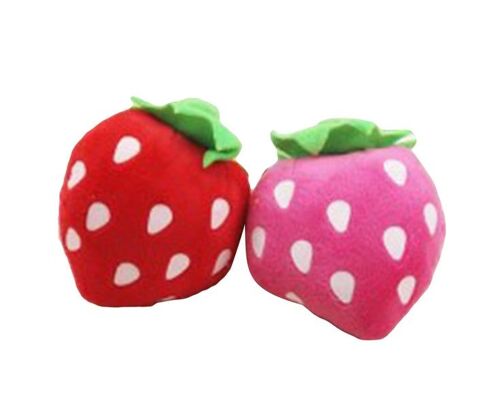 Jouet Couineur En Peluche À La Fraise Pour Chien ¿ Jouet À Mâcher Durable Pour La Santé Dentaire Et Le Jeu Amusant Pour Les Chiens De Petite Et Moyenne Taille