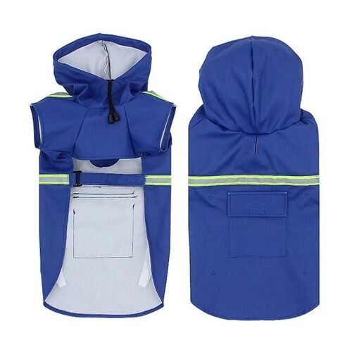 Imperméable Réfléchissant Pour Grands Chiens Avec Capuche Réglable - Poncho Léger Pour Les Jours De Pluie