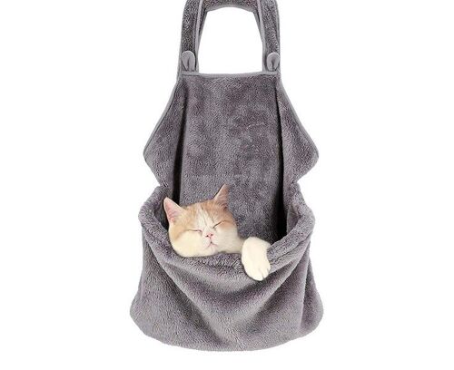 Sac De Transport Confortable Pour Petits Chiens Et Chats - Tablier, Sac De Couchage Et Couverture Polyvalents - Réglable, Doux, Lavable En Machine