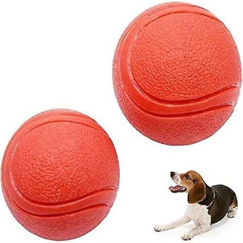 Lot De 2 Balles Pour Chien En Caoutchouc Solide Et Durable - Rebondissantes, Résistantes Aux Morsures, Respectueuses De L'environnement, Amusantes Pour Un Jeu Actif