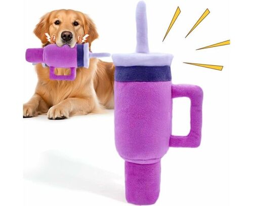 Jouet Pour Chien Chuckle Cup - Gobelets En Peluche Couineurs Pour Jouer Et Se Réconforter, Parfaits Pour Aller Chercher, Mâcher Et Se Blottir