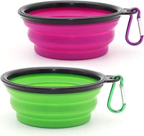 Ensemble De 2 Bols Pliables Pour Chiens - Idéal Pour Voyage, Randonnée Et Camping - Pratiques Et Compacts