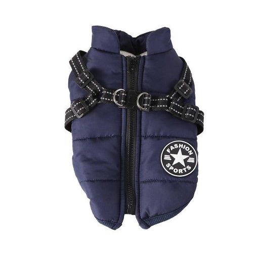 Manteau D'hiver Élégant En Coton Bleu Violacé Pour Petits Chiens - Gilet Chaud Pour Activités De Plein Air Et Occasions Spéciales