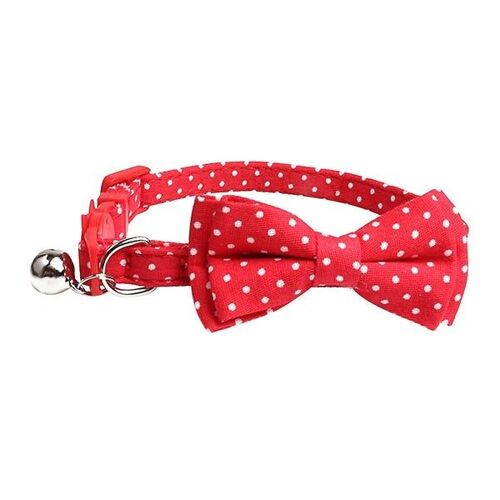 Colliers Pour Chiots Et Chats Avec Noeud Charmant - Colliers Martingale Rouges Élégants Pour L'entraînement Et Le Quotidien
