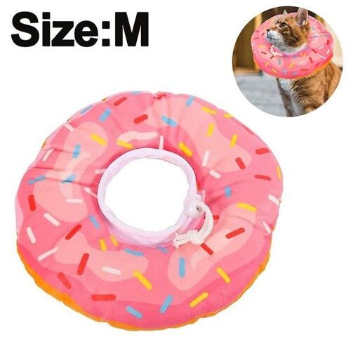 Collier Électronique Réglable En Forme De Donut Pour Chats - Collier De Convalescence Rose Et Bleu, Confortable Et Mignon Pour La Guérison Post-Opératoire