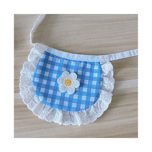 Charmant Bandana Pour Chien À Carreaux Avec Visage Souriant - Bavoir Élégant Pour Les Petites Races Comme Les Bichons Et Les Poméraniens - Parfait Pour Toutes Les Occasions
