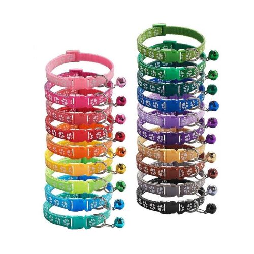 Colliers Pour Chiots Réglables En 19 Couleurs Avec Clochettes ¿ Sûrs, Doux Et Lavables Pour Les Nouveau-Nés (Tour De Cou De 7,5 À 12,5 Pouces)