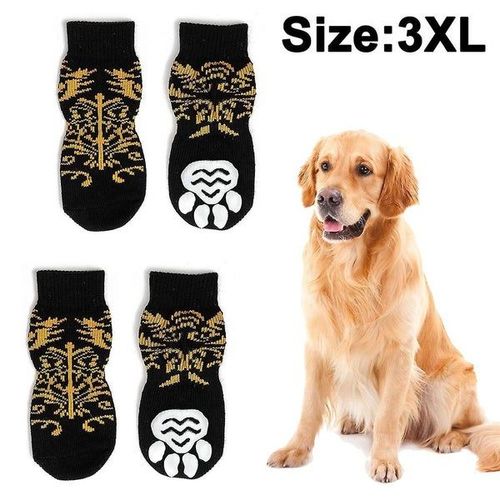 Chaussettes Antidérapantes Pour Chien Avec Adhérence En Caoutchouc ¿ Chaussettes Confortables En Coton Pour Parquet ¿ Disponibles En Modèles Amusants Et Tailles Xxl Et Xxxl