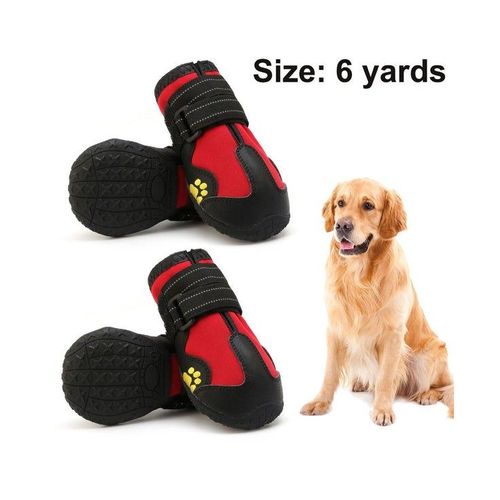 Bottes Pour Chien Imperméables Et Résistantes Avec Velcro Réfléchissant - 4 Pièces Taille 6, Antidérapantes, Confortables Et Élégantes Pour Tous Les Temps