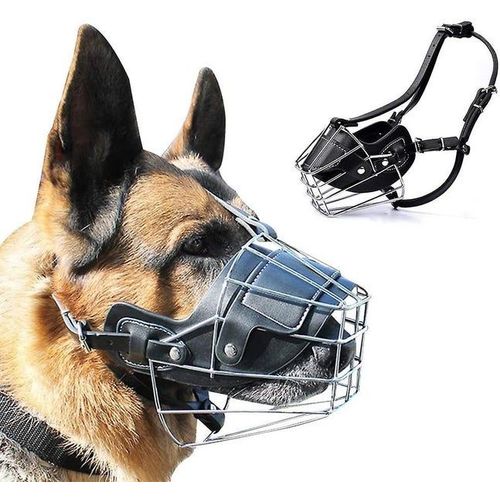 Muselière En Cuir Durable Pour Chiens De Grandes Races - Réglable, Respirante, Sûre Et Confortable - Tailles M À Xxl