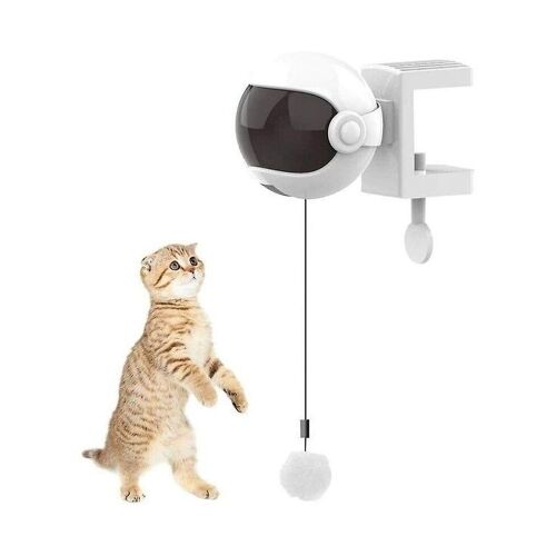 Jouet Interactif Et Automatique Pour Chat ¿ Puzzle À Balle De Levage Intelligent Pour Un Jeu Captivant (Blanc)
