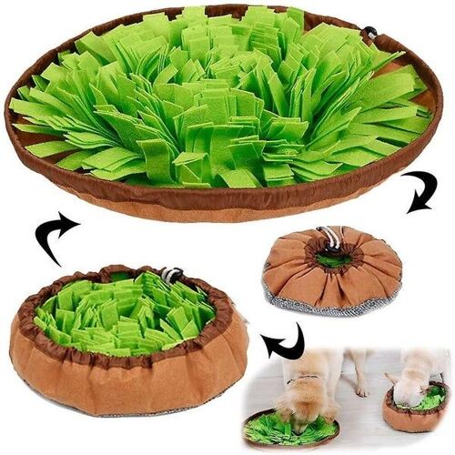 Tapis De Reniflage Interactif Pour Chiens - Jouet Puzzle Lavable Pour La Stimulation Mentale Et L'alimentation Lente - Sûr, Pliable Et Amusant