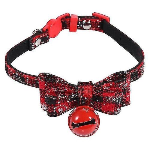 Collier De Noël Festif Pour Chien Avec Noeud Et Grelot ¿ Accessoire De Noël Adorable Pour Animaux De Compagnie