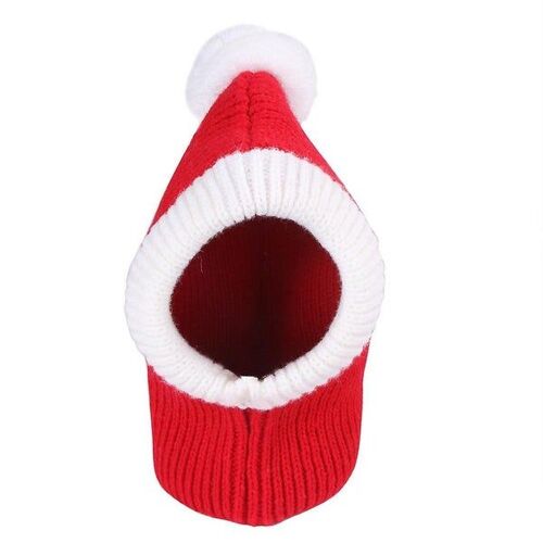 Adorable Chapeau De Noël Rouge Festif Pour Animaux De Compagnie - Couvre-Chef En Laine Douce Pour Chiens, Parfait Pour Les Fêtes De Fin D'année Et Les Photos