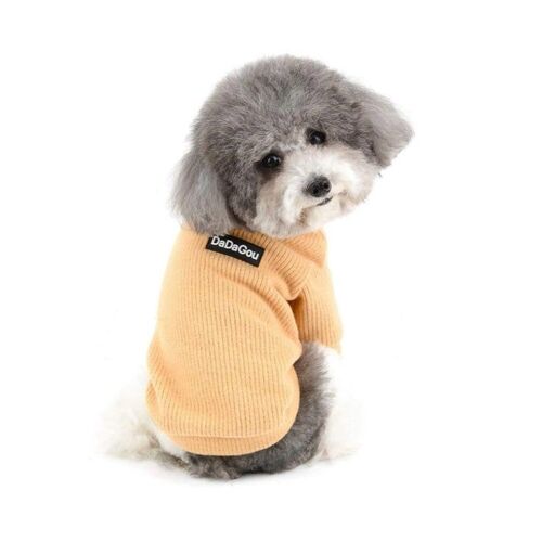 Pull Zippé Élégant Pour Chats Et Chiens - Manteau En Tricot Uni Et Confortable Pour L'hiver