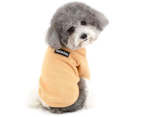 Pull Zippé Élégant Pour Chats Et Chiens - Manteau En Tricot Uni Et Confortable Pour L'hiver