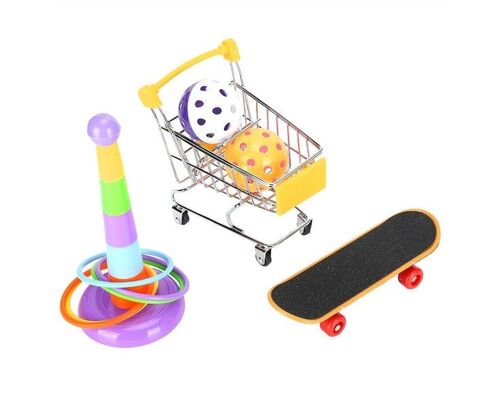 Ensemble De Jouets Interactifs Pour Perroquets  - Clochette, Balle, Chariot Et Skateboard Pour Le Plaisir, L'entraînement Et La Stimulation Mentale