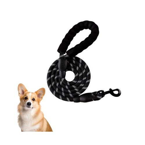 Laisse Pour Chien Robuste Et Confortable Avec Coutures Réfléchissantes ¿ Nylon Résistant, Poignée Rembourrée, Longueur 1,5 M, Pour Toutes Les Tailles De Chiens