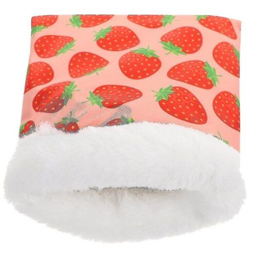 Sac De Couchage Douillet Pour Hamster Planeur En Sucre ¿ Cachette Chaude Pour Petits Animaux, Coton Doux, Rouge, 15 X 14 Cm