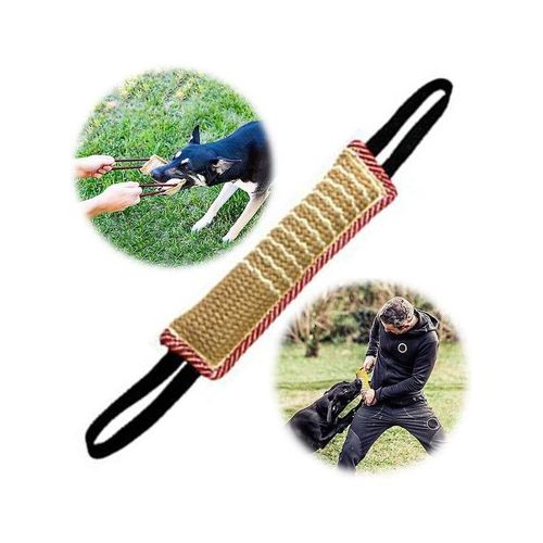 Jouet Interactif Et Durable Pour Chien - Coussin De Morsure En Jute Pour L'entraînement Et Le Jeu, 32 Cm X 8 Cm, Idéal Pour Le Tir À La Corde Et Le Développement Des Compétences