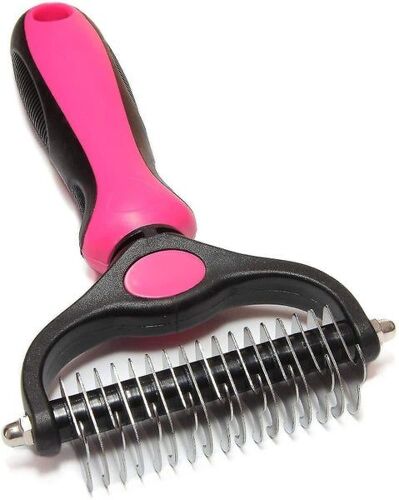 Peigne À Noeuds Double Face Pour Animaux De Compagnie - Outil De Toilettage En Acier Inoxydable Pour Chiens Et Chats, Brosse Démêlante Et Anti-Mouillage Avec Manche Ergonomique