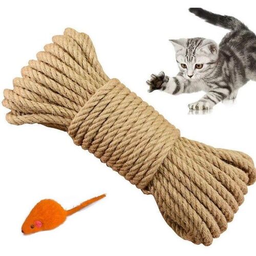 Corde En Sisal Naturel De 6 Mm Pour Arbres À Chat ¿ Corde De Remplacement Durable Et Écologique, Longueur 10 M Pour Projets De Bricolage