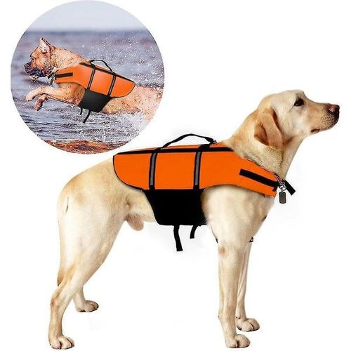 Gilet De Sauvetage Orange Haut De Gamme Pour Chien ¿ Sûr, Élégant Et Confortable Pour Les Aventures Aquatiques ¿ Idéal Pour Les Petites Races