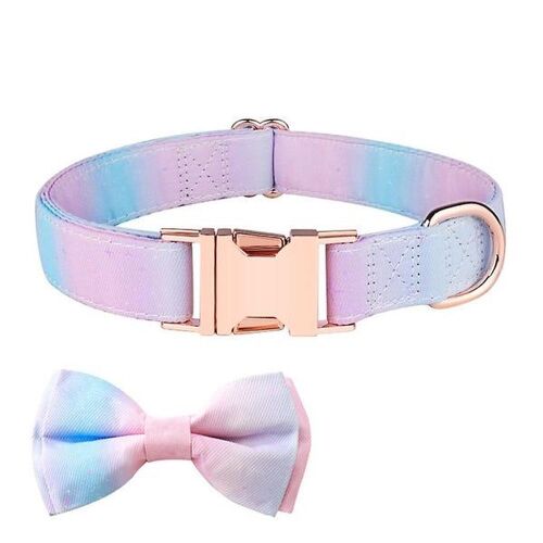 Ensemble Collier Et Laisse Pour Chien Tie Dye Vibrant - Réglable, Durable, Élégant Pour Les Petits Et Grands Chiens - Parfait Pour Les Promenades À La Mode