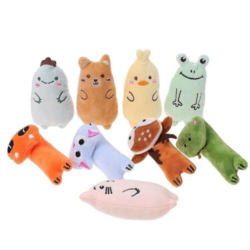 Lot De 9 Jouets À Mâcher En Peluche Colorés Pour Chat Kazuha - Jouets De Dentition Attrayants Pour Chatons Joueurs, Protègent Les Meubles Et Renforcent Les Liens