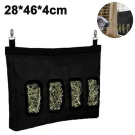 Sac À Foin En Tissu Oxford Durable Pour Lapins, Cochons D'inde Et Petits Animaux - Installation Facile, Alimentation Sans Dégâts, 28 X 46 Cm