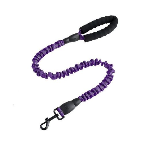 Laisse Pour Chien De Qualité Supérieure Avec Poignée Souple Et Bandes Réfléchissantes Pour La Course, La Randonnée Et Le Jogging ¿ Idéale Pour Les Races Moyennes À Grandes ¿ Violet