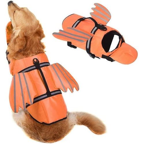 Gilet De Sauvetage Wings Design Pour Chien - Gilet De Flottaison Sûr Et Élégant Pour Chiens De Petite Et Moyenne Taille, Réglable, Imperméable, Visibilité Améliorée