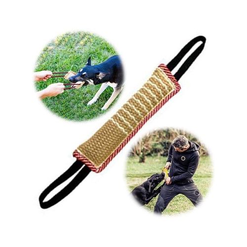 Coussin Anti-Morsures En Jute Durable Pour Chien ¿ Jouet Interactif À Tirer Pour L'entraînement Et Le Jeu, 32 Cm De Long, Sans Danger Pour Les Chiens, Ne Convient Pas À La Mastication, Disponible En 3 Styles