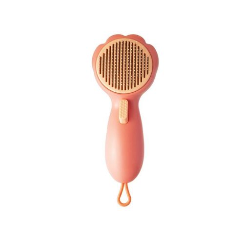 Brosse De Toilettage Pour Animaux De Compagnie En Forme De Patte Avec Prise En Main Confortable Et Épilation En Une Seule Touche Pour Chats Et Chiens - Légère Et Durable