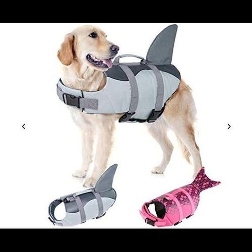 Gilet De Sauvetage Pour Chien Xl De Qualité Supérieure - Gilet De Sauvetage Élégant Et Durable Pour La Natation Avec Poignée De Sauvetage Et Anneau En D, Gris, Pour Plus De Sécurité Et De Confort