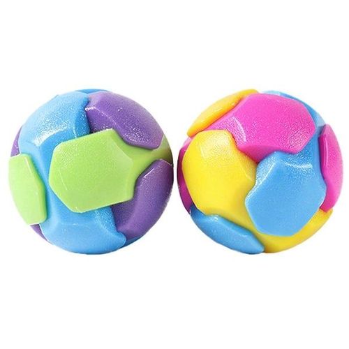 Lot De 2 Balles À Mâcher En Caoutchouc Tpr Durables Pour Animaux De Compagnie - Jouets Amusants Et Colorés Pour Chiens Pour L'exercice Et La Stimulation Mentale - Parfait Pour Toutes Les Races