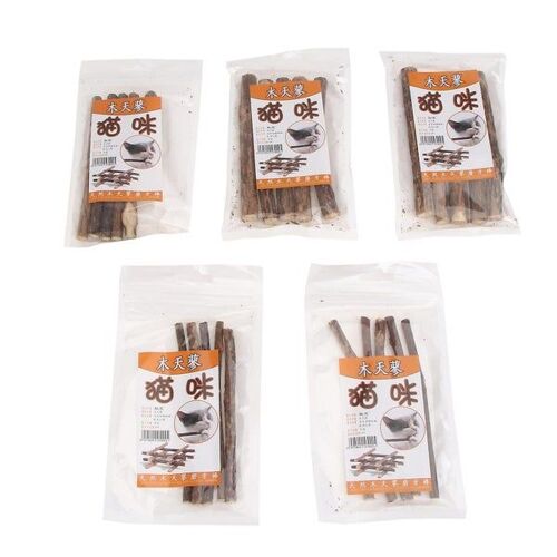 Lot De 25 Bâtonnets À Mâcher En Bois Naturel Pour Chat - Tiges Molaires Pour La Santé Bucco-Dentaire Des Chats - Jouets De Soins Bucco-Dentaires Sûrs, Amusants Et Efficaces