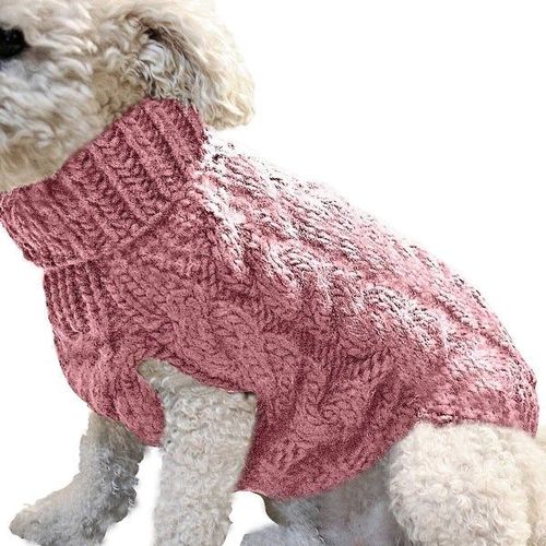 Gilet Rose Élégant Pour Chien ¿ Manteau Chaud En Tricot Pour Animaux De Petite Et Moyenne Taille, En Acrylique Doux, Idéal Pour L'hiver