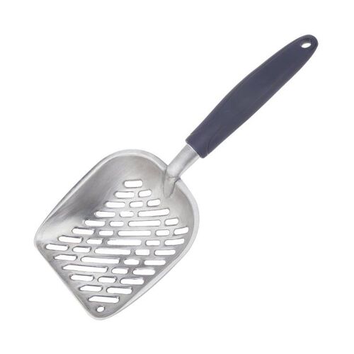 Pelle À Litière Pour Chat Jumbo De Qualité Supérieure - Conception Entièrement Métallique, Pelle Profonde Avec Poignée Ergonomique Pour Un Tamisage Facile Et Une Durabilité À Long Terme