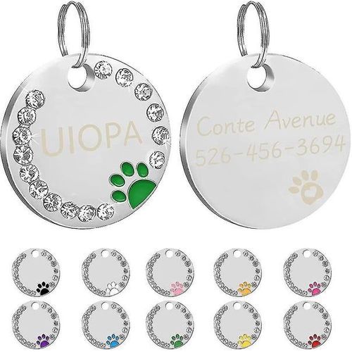 10 Médailles D'identification Personnalisées Pour Chiens Avec Gravure - Médailles D'identification Élégantes Pour Animaux De Compagnie, Couleurs Vives, Alliage De Zinc Durable, Faciles À Lire, Personnalisables