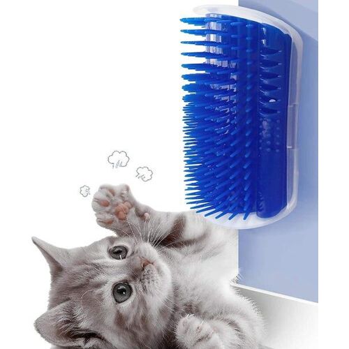 Brosse Autonettoyante Pour Chat - Lot De 2 Grattoirs Et Brosses De Toilettage Muraux Pour Chat, Écologiques, Faciles À Installer, Durables Et Sans Danger Pour Les Chats